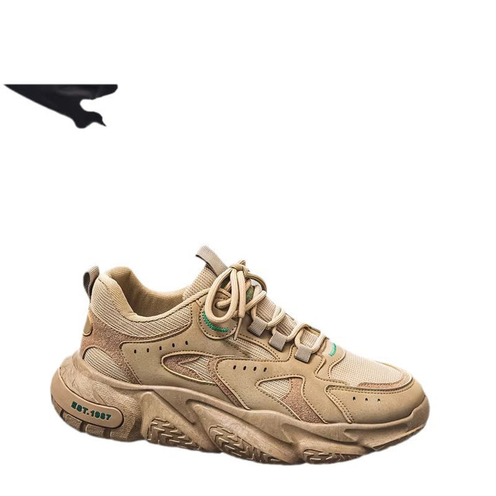 Herren stylische Chunky-Sneaker mit Wildlederoptik und atmungsaktivem Mesh-Obermaterial Drune