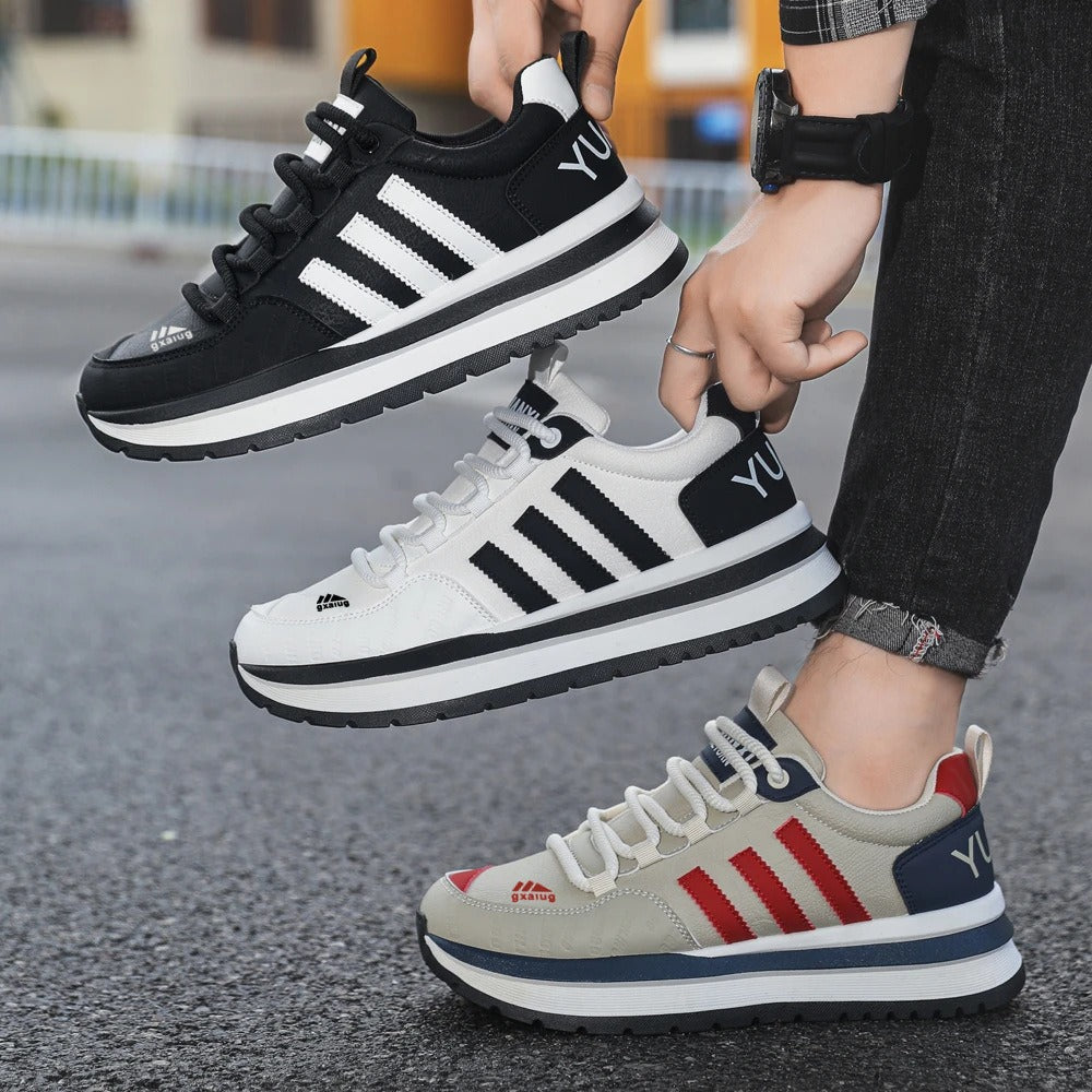 Damen Plateau-Sneaker mit dicker Profilsohle und gepolstertem Kragen Drune