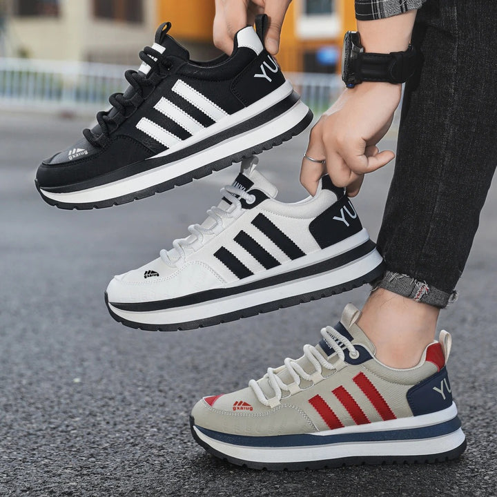 Damen Plateau-Sneaker mit dicker Profilsohle und gepolstertem Kragen Drune