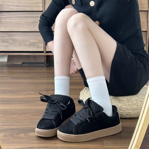 Damen Sportliche Sneakers aus hochwertigem Wildleder mit rutschfester Sohle Drune