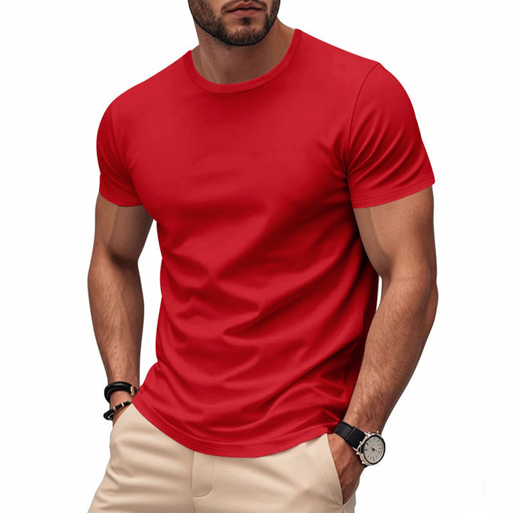 Herren nan leichtes Kurzarm-Funktionsshirt mit Rundhalsausschnitt schnelltrocknendem Stretchgewebe und flachen Nähten Drune