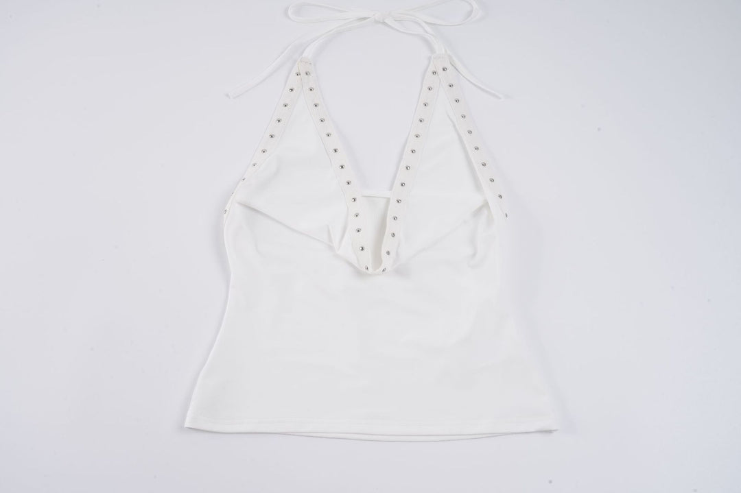 Damen Haltertop mit funkelnden Nieten Drune