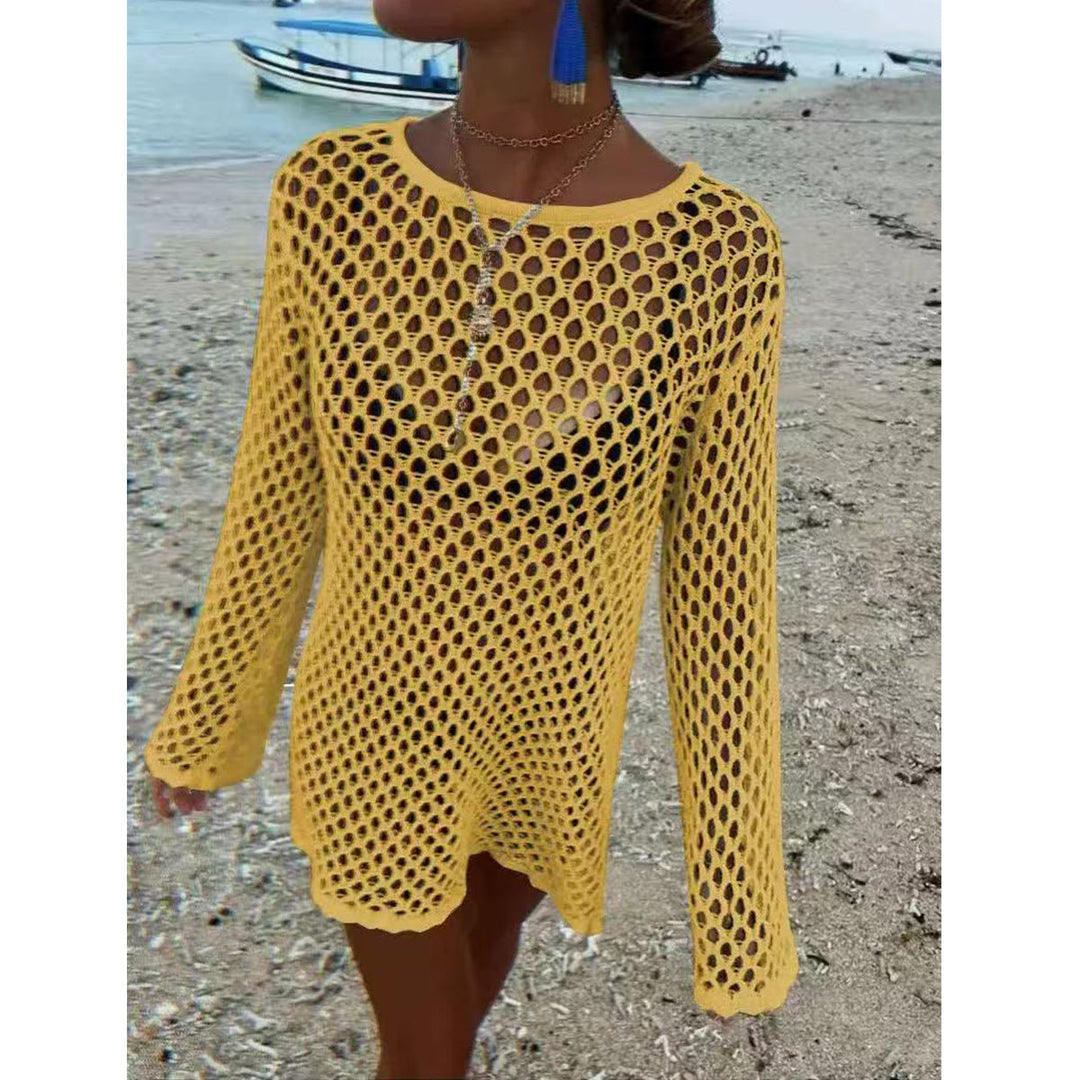 Damen Netz-Strandkleid Drune