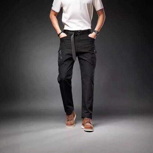 Herren Technische Trekkinghose mit wasserabweisender Oberfläche, ergonomischen Knieabnähern und Multifachtaschen Drune