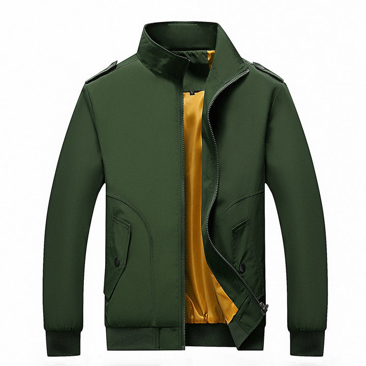 Herren Leichte Bomberjacke im Urban‑Look mit Ärmeltasche, Rippbündchen und durchgehendem Reißverschluss Drune
