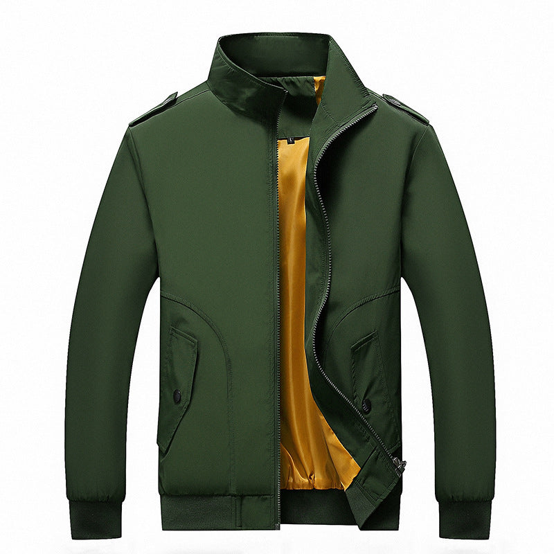 Herren Bomberjacke im Aviator-Microfiber-Look mit Ärmeltasche und gerippten Abschlüssen Drune