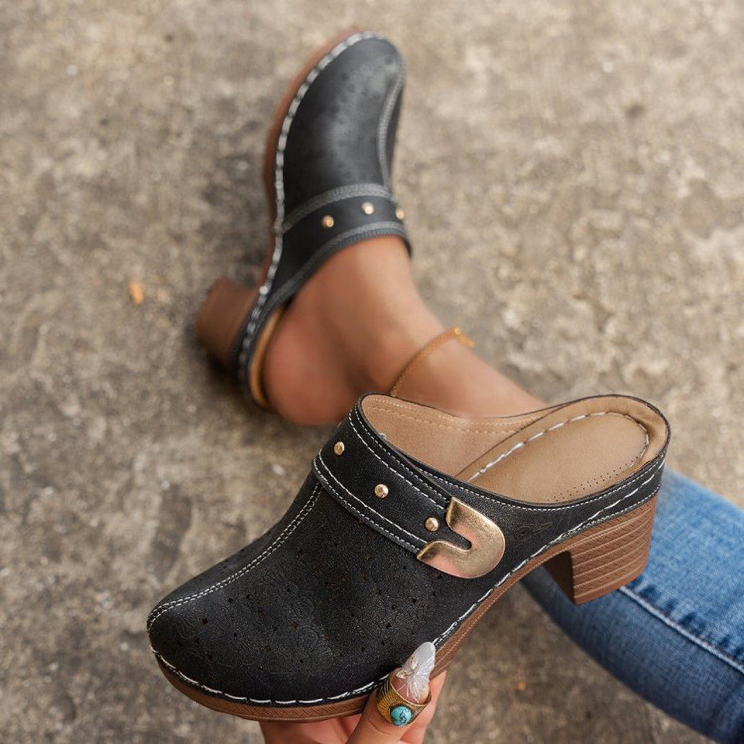 Damen modische Clogs mit praktischen eleganten Details Drune