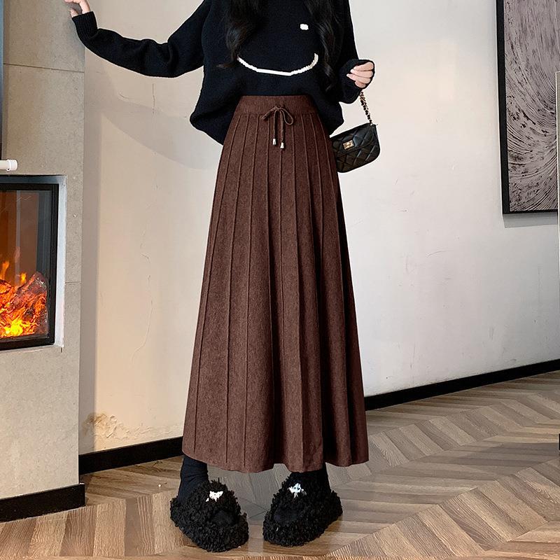 Damen Eleganter und fließender Maxirock Drune