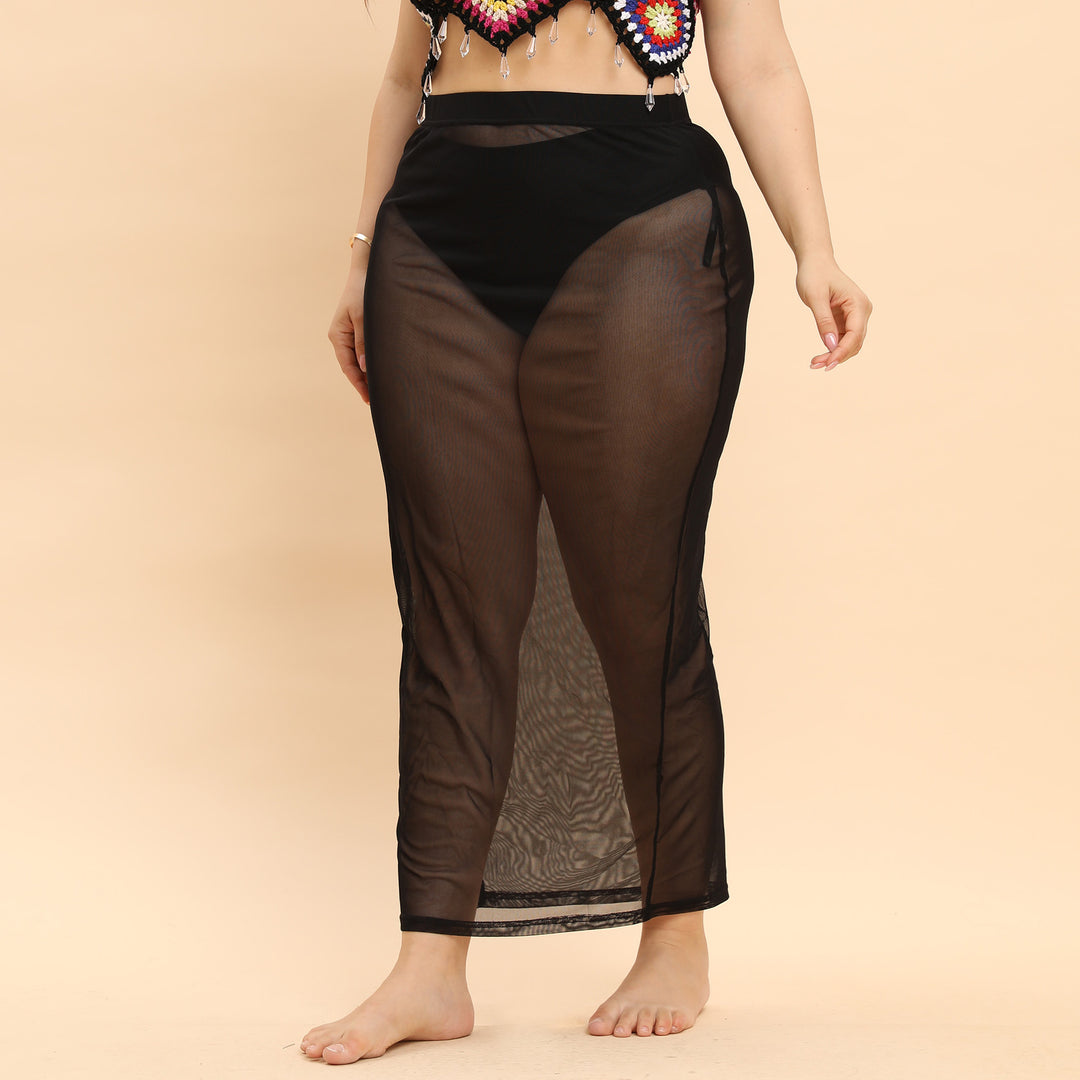 Damen transparente Strandlänge Sarong Drune