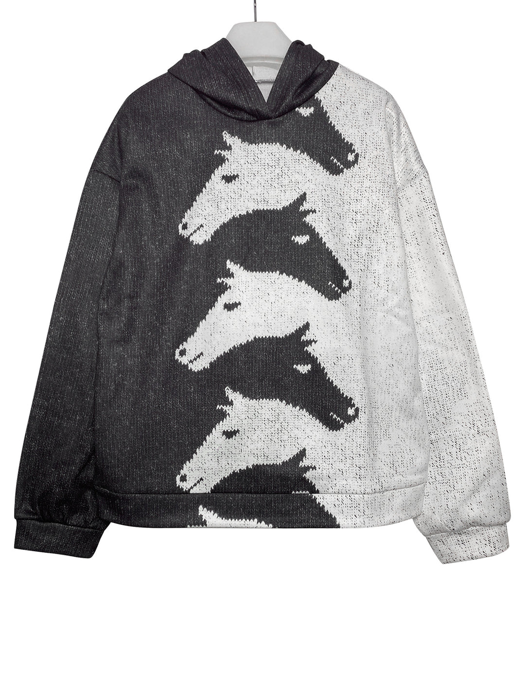 Damen Gemütlicher Hoodie mit Pferdemotiv Drune