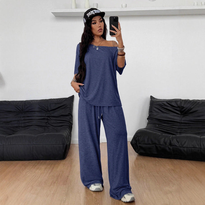 Damen lässiges Oberteil und Jogginghose Set Drune