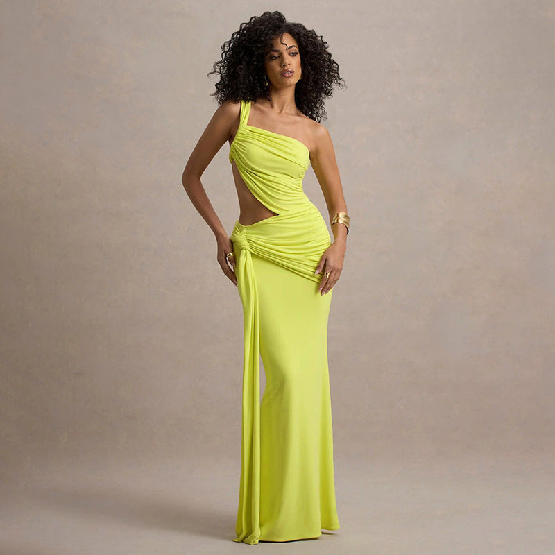 Damen Elegantes Minikleid mit seitlichem Cut-Out und raffinierten Raffung Drune