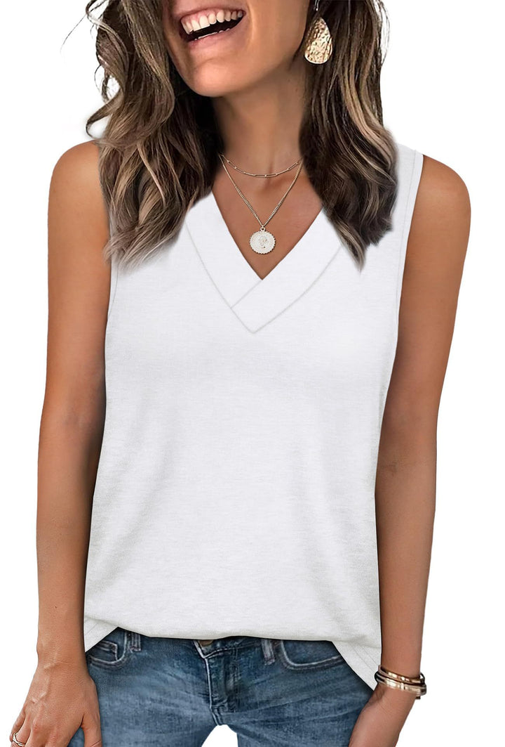 Damen Relaxed Fit V-Ausschnitt Tanktop Drune