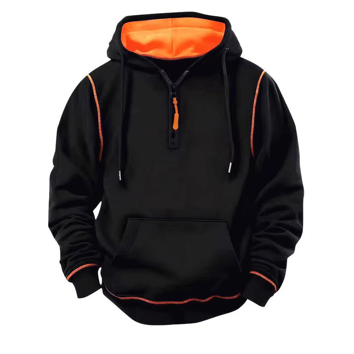 Herren Sportliche Kapuzenjacke mit Reißverschluss Drune