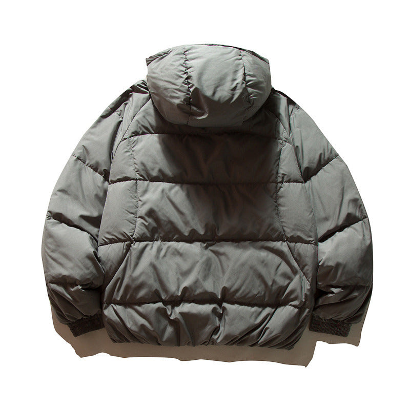 Unisex Oversize-Steppjacke im Boxy-Cut mit Kapuze und verstellbarem Saum Drune