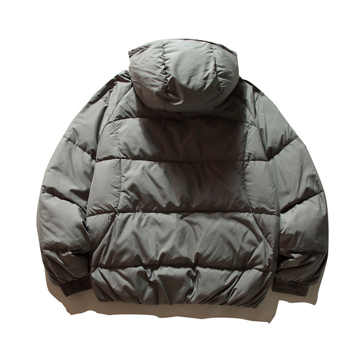Unisex Oversize-Steppjacke im Boxy-Cut mit Kapuze und verstellbarem Saum Drune