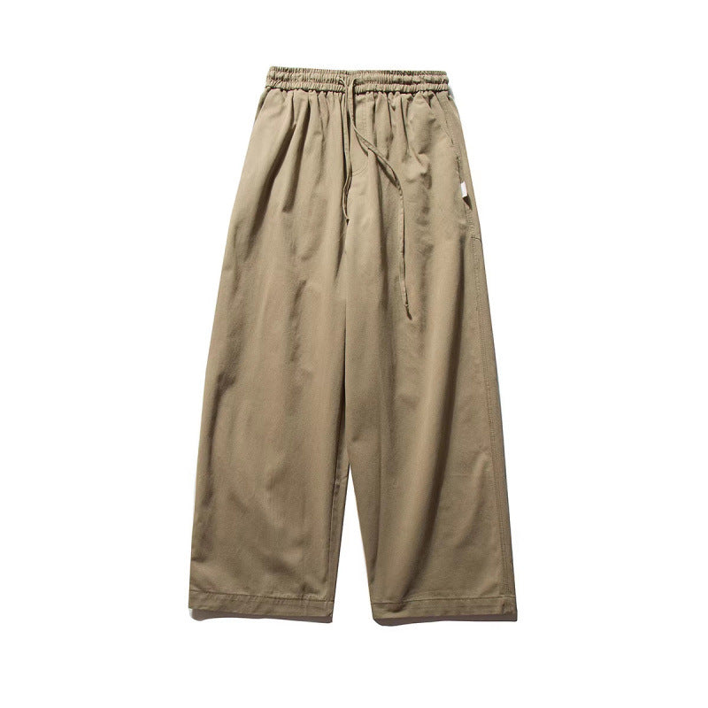 Unisex Weite Culotte-Hose mit elastischem Bund und Kordelzug Drune