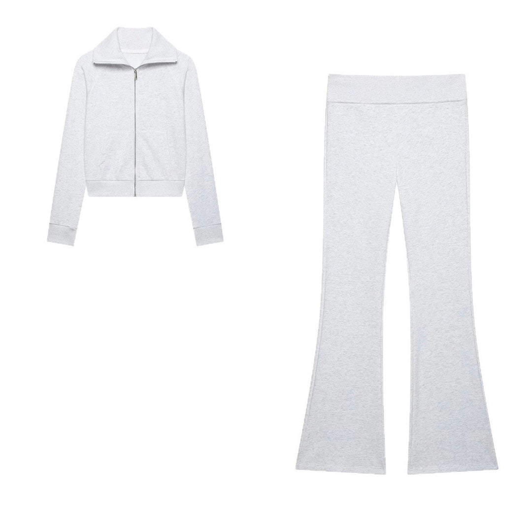 Damen Hochtaillierte Stretch-Flared-Hose mit weitem Schlag und elastischem Bund Drune