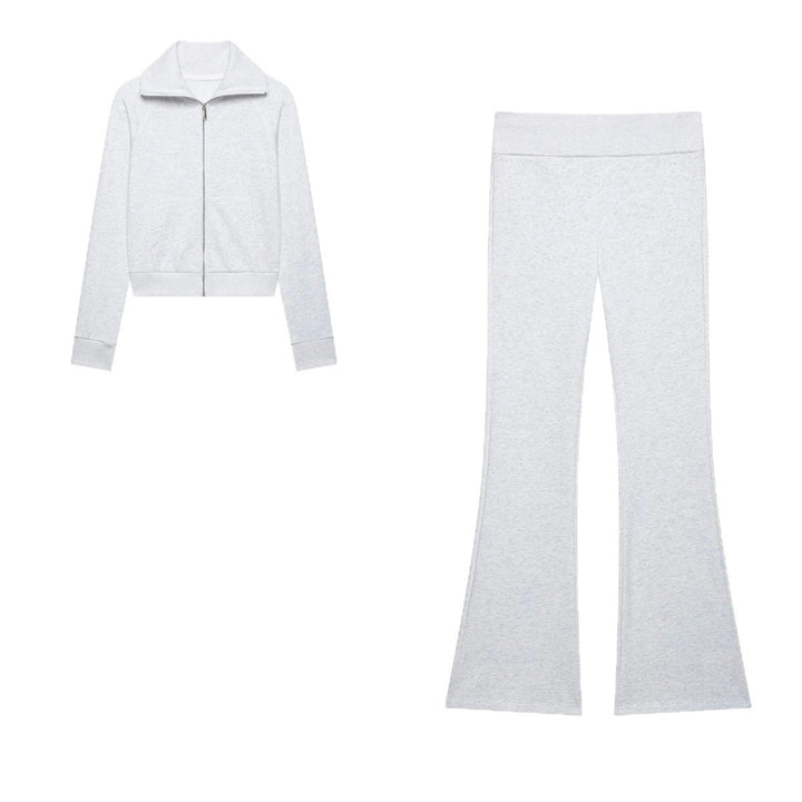 Damen Hochtaillierte Stretch-Flared-Hose mit weitem Schlag und elastischem Bund Drune