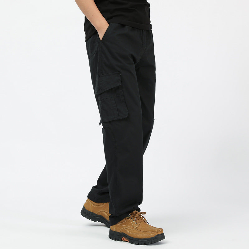 Herren utilitaristische Cargohose mit geradem Schnitt und Multifachtaschen Drune