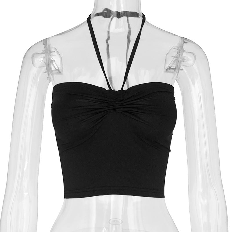 Damen trägerloser Top mit gerafftem Detail Drune