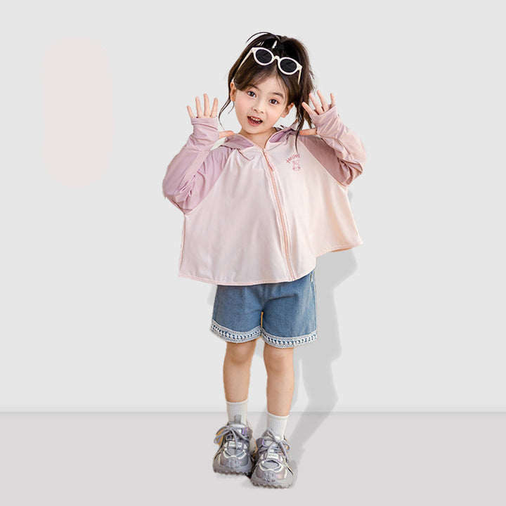 Kinder UV-Schutzjacke mit Kapuze und atmungsaktiven Eigenschaften Drune