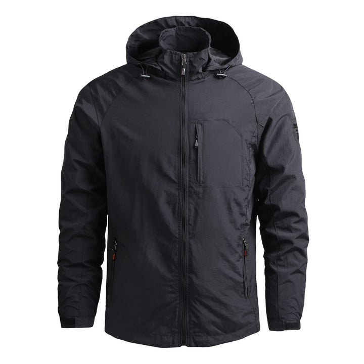 Herren Leichte Sommerjacke mit abnehmbarer Kapuze Drune