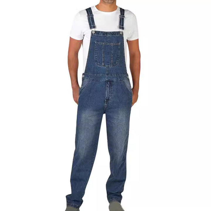 Herren Jeanslatzhose im urbanen Vintage-Stil mit praktischen Taschen Drune