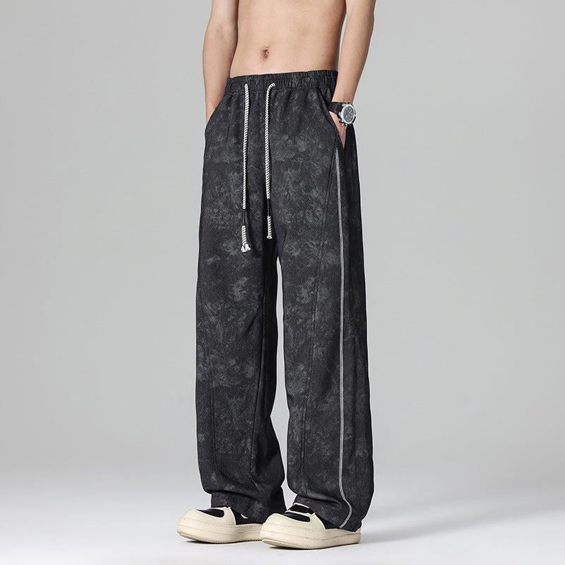 Herren Weitgeschnittene Sporthose mit elastischem Bund und seitlichen Taschen