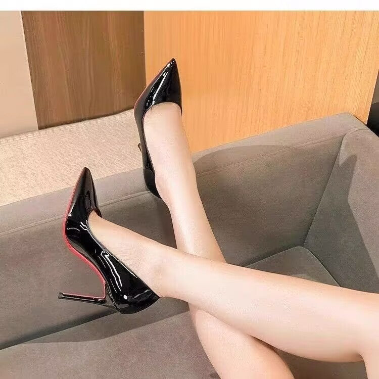 Damen Hochglanz-Lackpumps mit spitzer Kappe und schlankem Stiletto-Absatz Drune