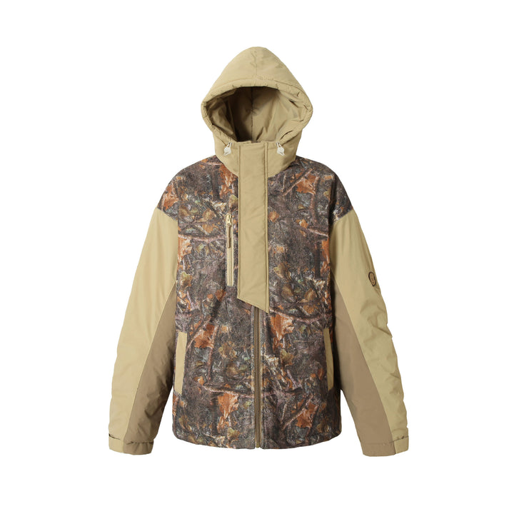 Herren wetterfeste Camouflage-Fieldjacke mit Kapuze, Thermoisolierung und Utility-Details Drune