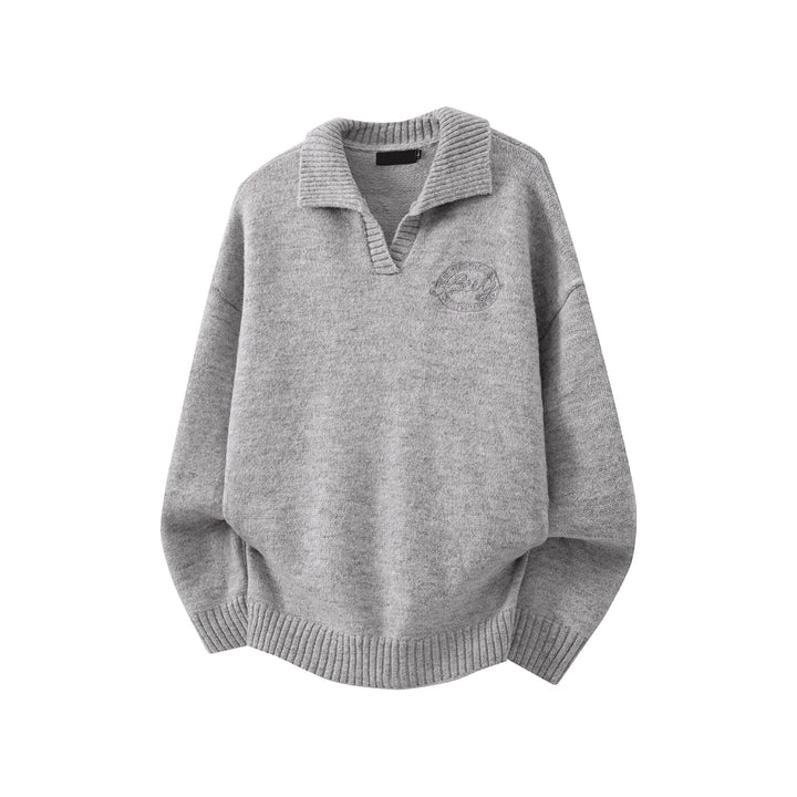 Damen Modischer Grobstrickpullover mit V-Ausschnitt Drune
