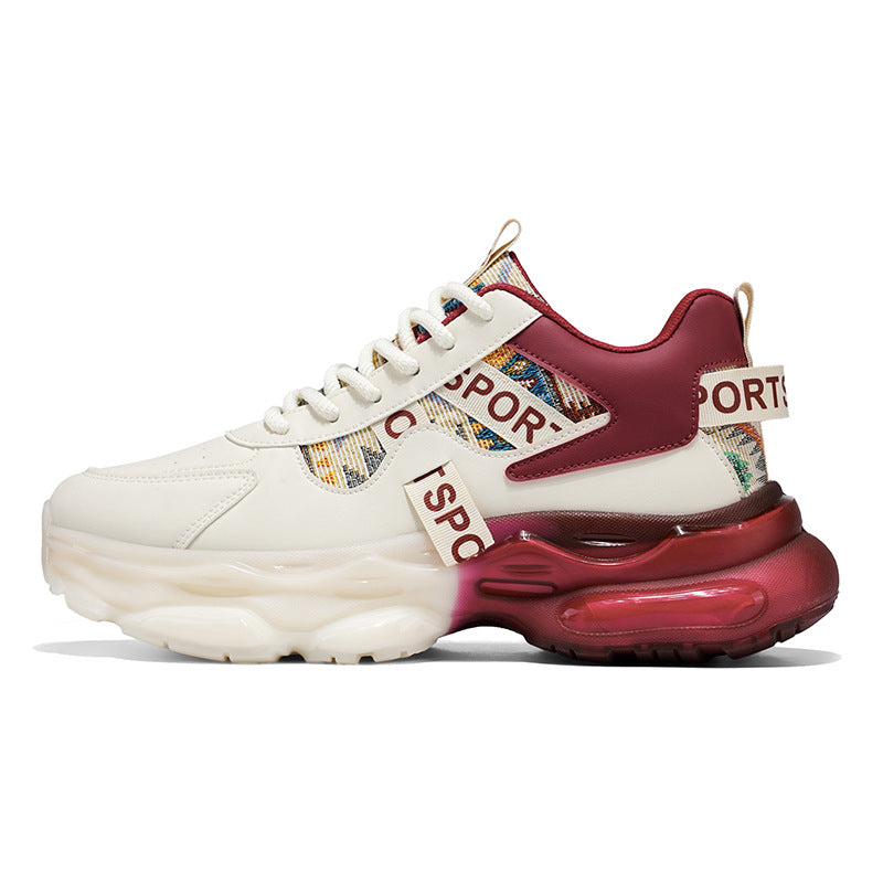 Damen Plateau-Sneaker mit voluminöser Sohle und gewebten Ethno-Details Drune