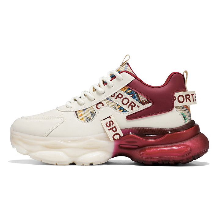 Damen Plateau-Sneaker mit voluminöser Sohle und gewebten Ethno-Details Drune