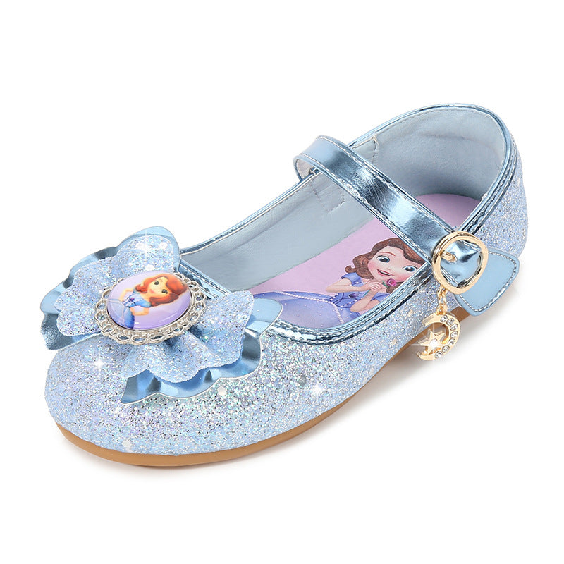 Mädchen Ballerinas mit Glitzer und Schleifenapplikation Drune