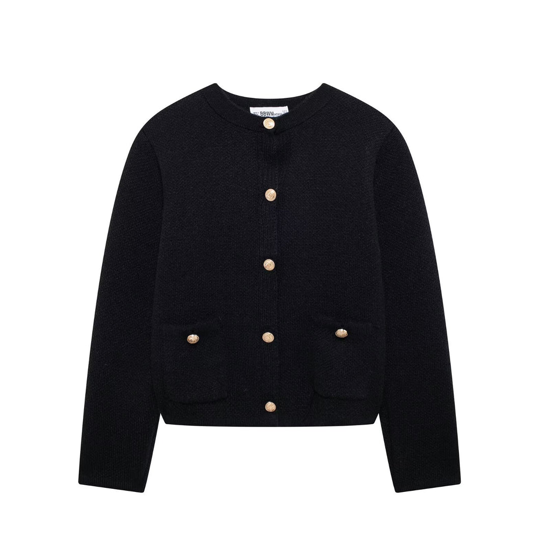 Damen Strickjacke mit eleganten Knopfdetails und praktischen Taschen Drune