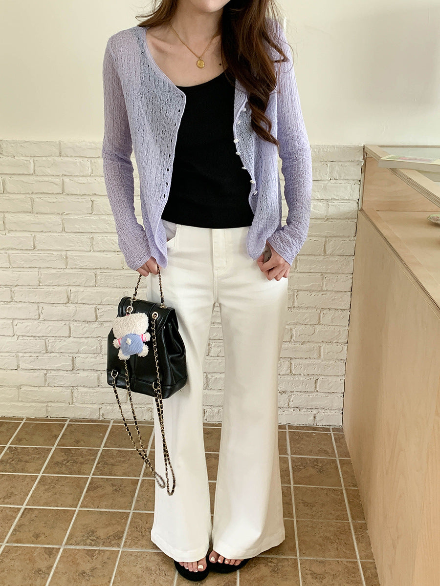 Damen leichte Strickjacke Drune