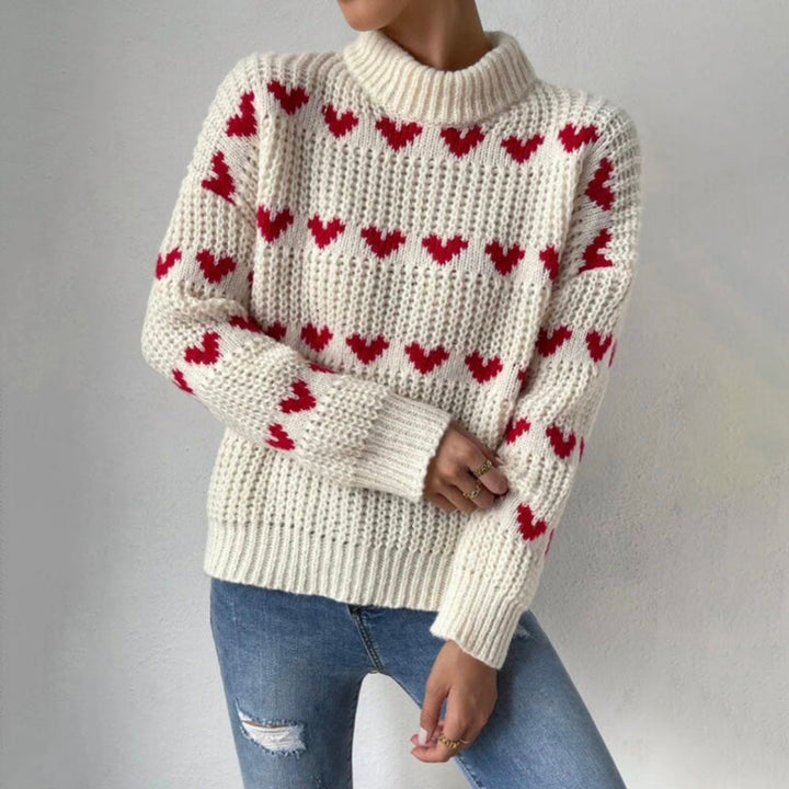 Drune | Herzstrickpullover Mit Romantischem Stil