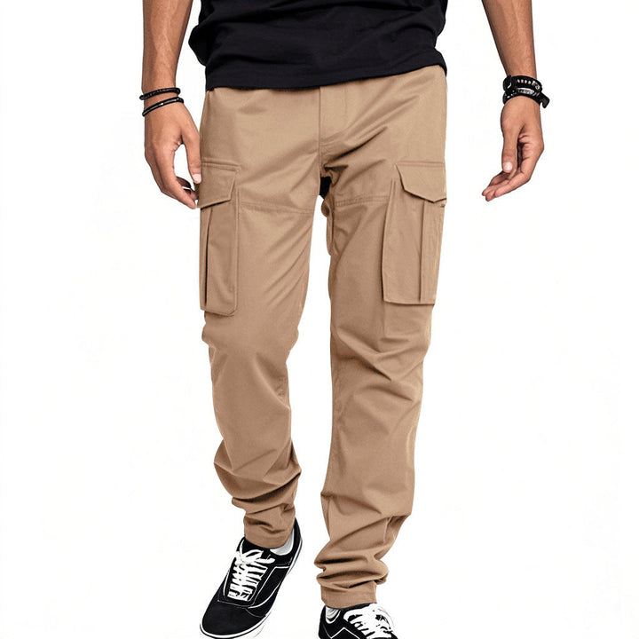 Herren Cargo-Hose mit vielseitigen Taschen und elastischem Bund Drune