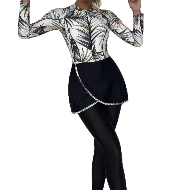 Damen Modischer und funktioneller UV-Schutz-Badeanzug mit Rock Drune
