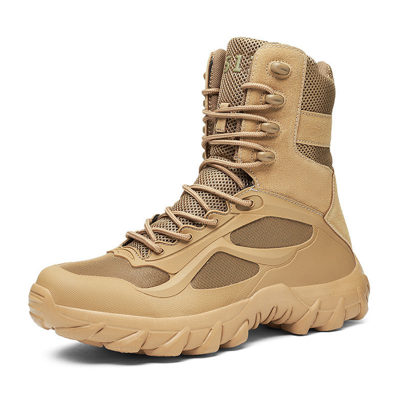 Herren Taktischer High-Top Einsatzstiefel mit robuster Trail-Profilsohle Drune