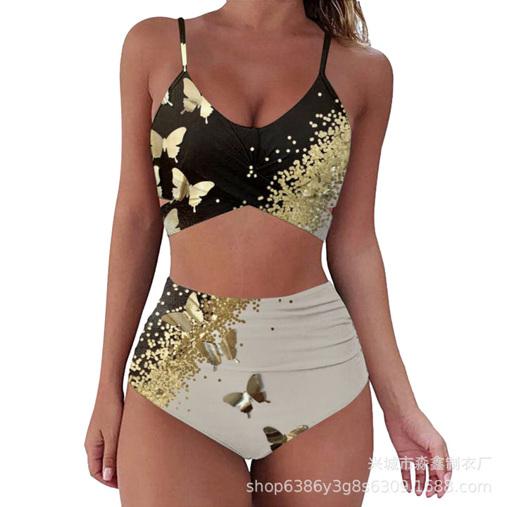 Damen Crop-Top Bikini-Set mit geflochtenem Design Drune