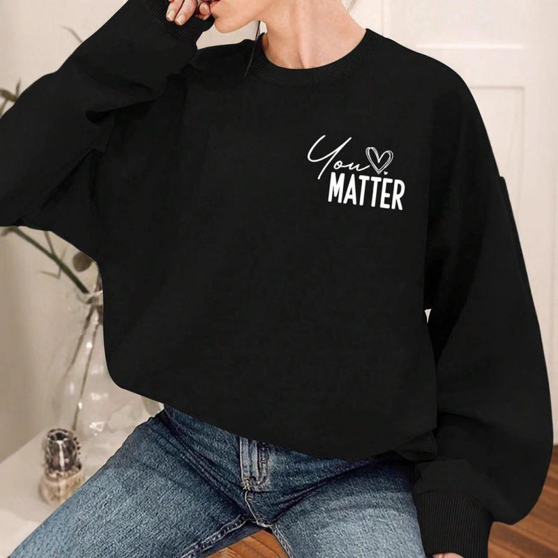 Damen Sweatshirt mit inspirierendem Motiv und lässiger Passform Drune