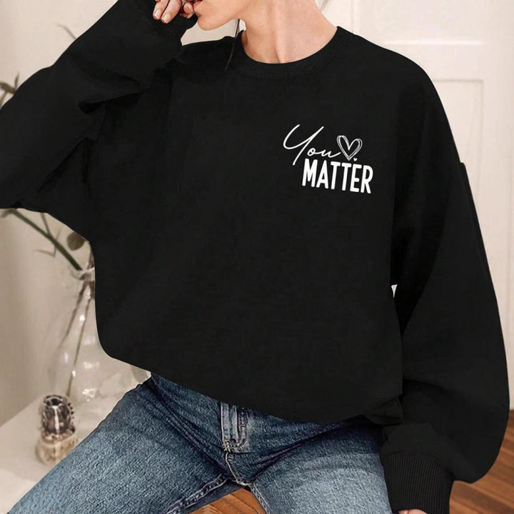 Damen Sweatshirt mit inspirierendem Motiv und lässiger Passform Drune