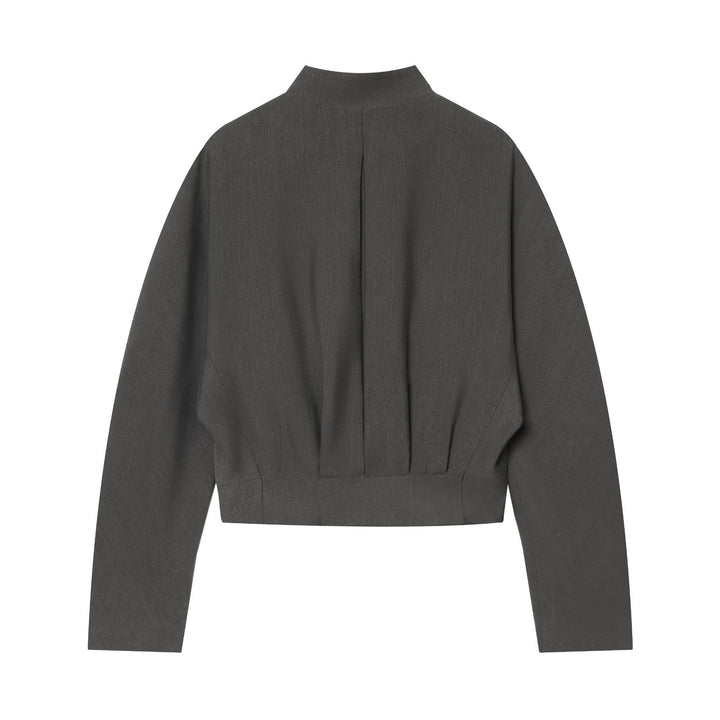 Damen nan taillierter Cropped-Blazer mit V-Ausschnitt, entwurfsnahtiger Formgebung und dreiknopfverschluss Drune