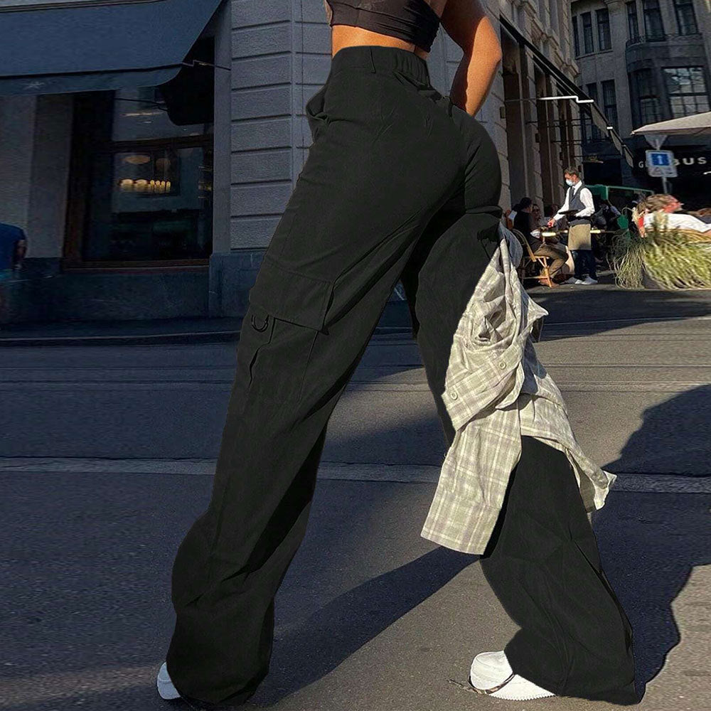 Damen Cargo-Hose mit weitem Schnitt und funktionalen Taschen Drune
