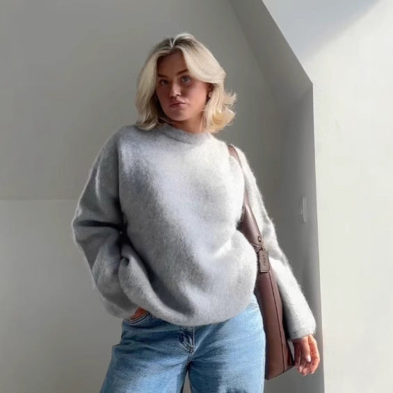 Damen Kuscheliger Pullover mit weitem Schnitt Drune