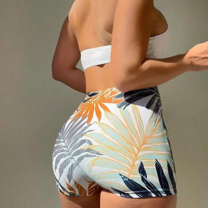 Damen Bikiniset mit hoch geschnittenem Hosenrock und elegantem Knoten Drune