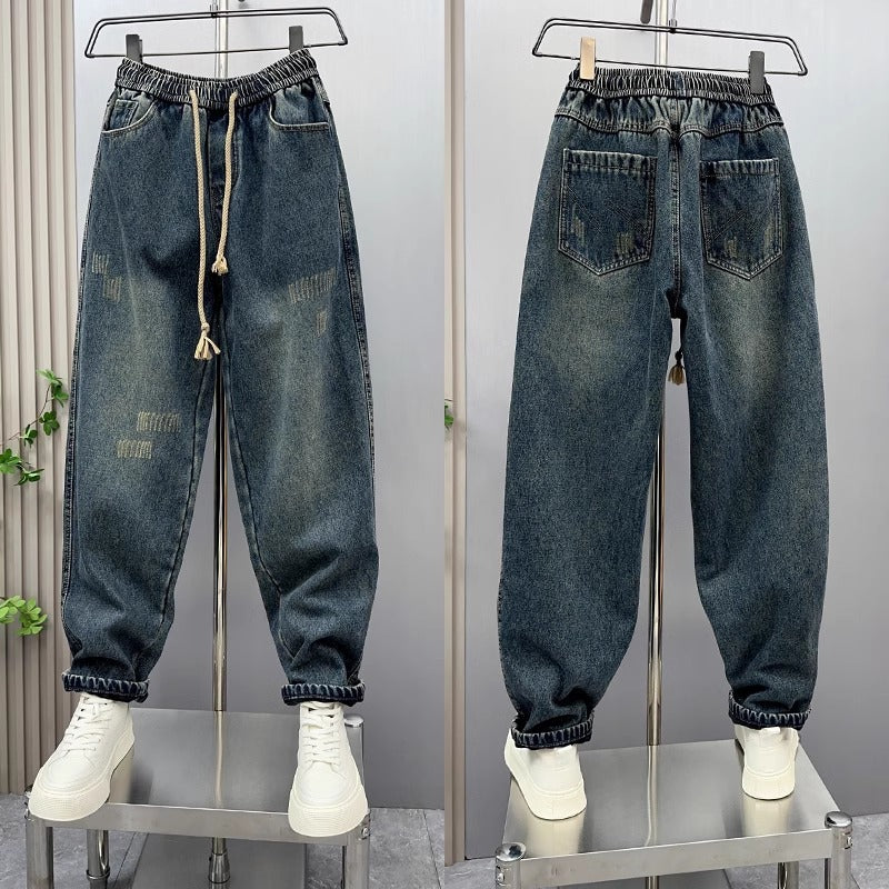 Herren Bequeme Relaxed Fit Jeans Drune