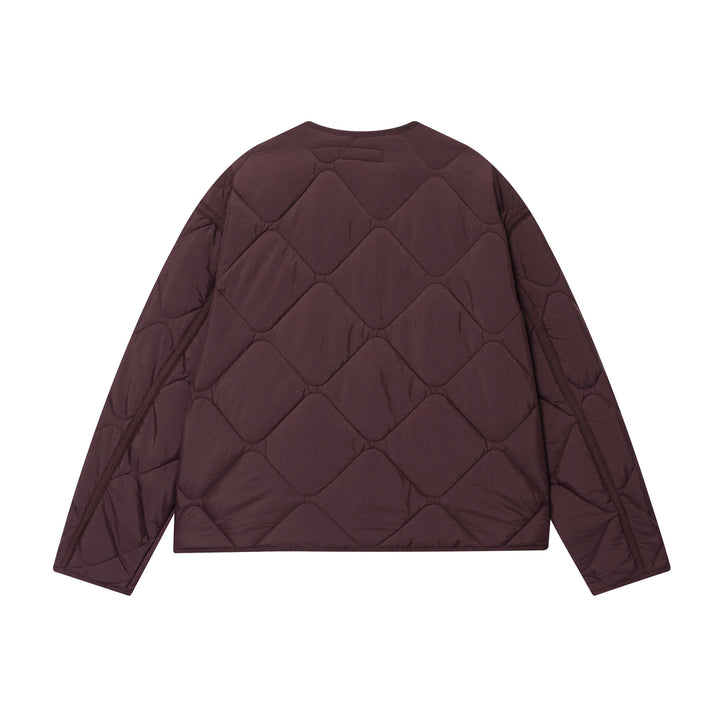 Damen nan gesteppte Cardigan‑Jacke mit Rautenstepp, Rundhals und aufgesetzten Taschen Drune